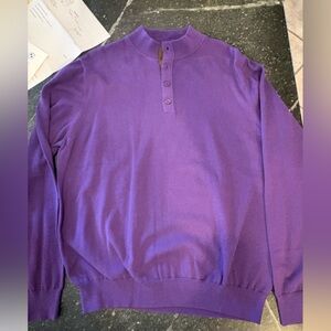 Paul Fredrick Rich Purple Knit Sweater